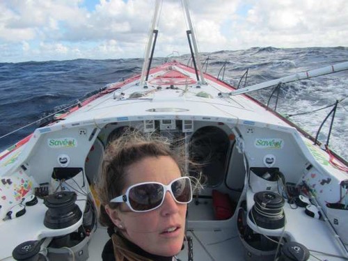 Saveol’s skipper Samantha Davies - out of the Vendee Globe with a broken mast © Vendee Globe http://www.vendeeglobe.org
